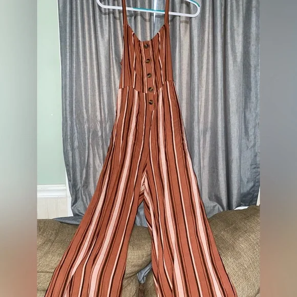 American Eagle size small orange jumpsuit